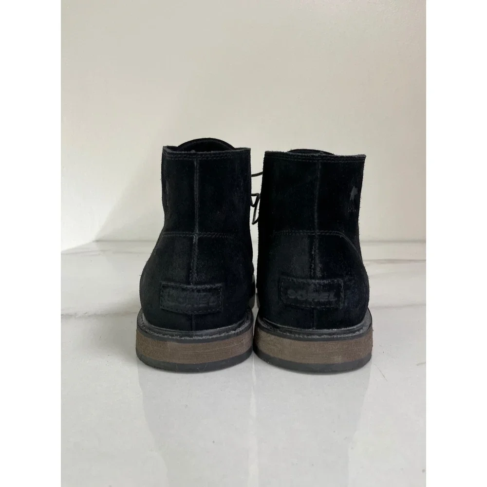Sorel Madson Chukka Boots Black Size 14 Waterproof Suede NM2281-010 Lug Sole